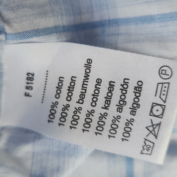 Lacoste Blue Casual Button Down Shirt with Plaid Design - Picture 6 of 6